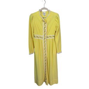 Vintage 70s junior loungees night gown size 7 retro mod empire waist modest boho